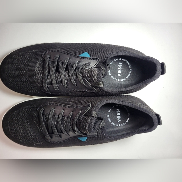 Vessi Weekend Black Asphalt Low Top Waterproof Sneakers Women's 11 Men's 10 - Picture 9 of 11